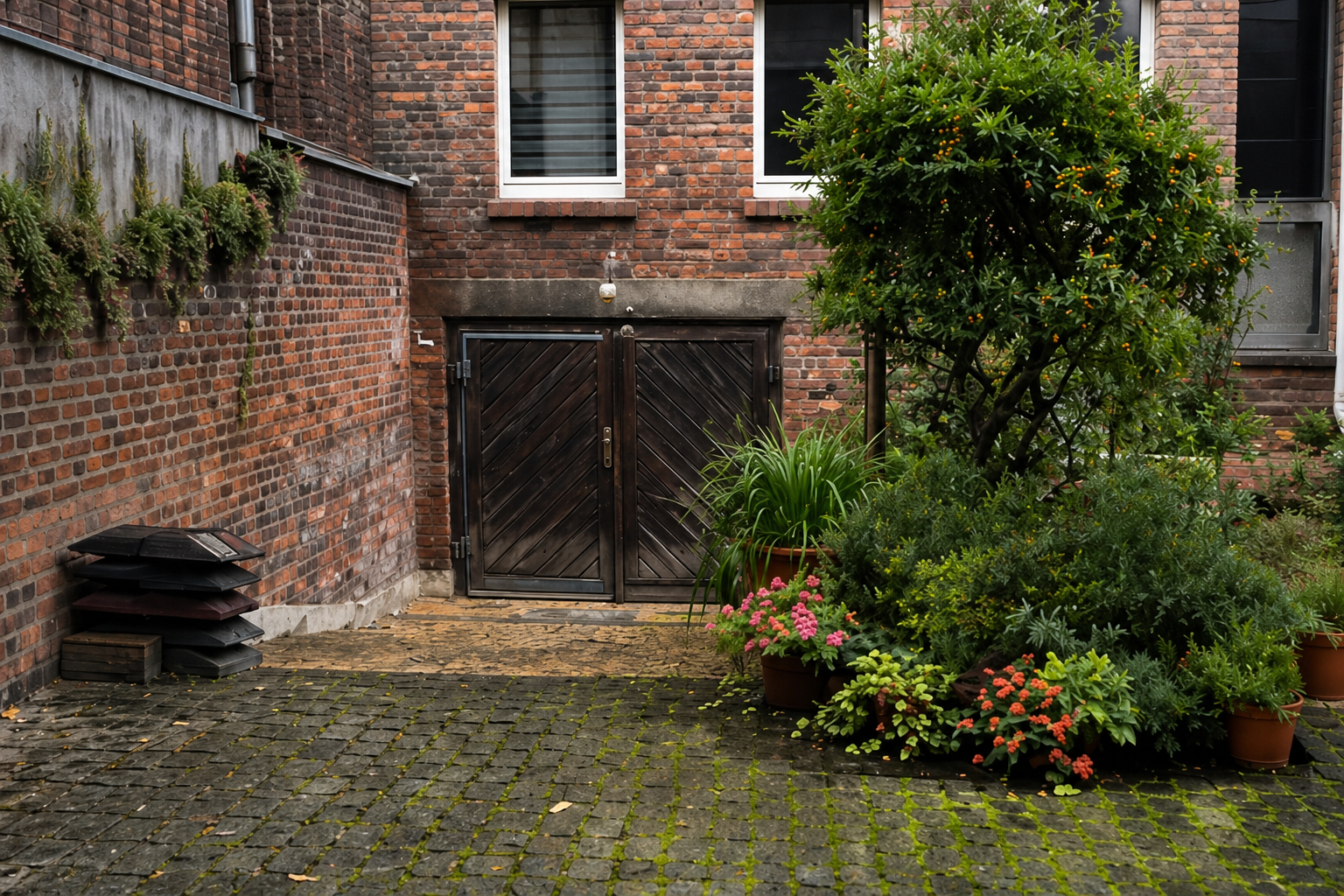 Garage Innenhof Ansicht